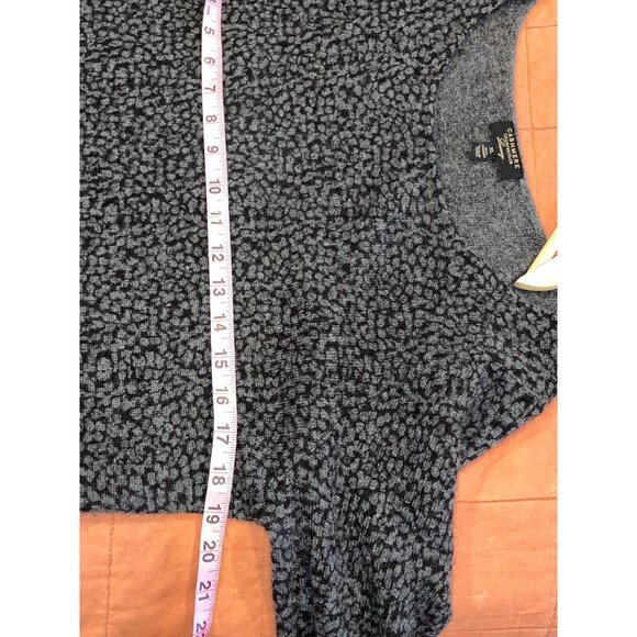 Charter Club 100% Cashmere  Womens XL Black & Gray Sweater midi Dress  Textured - Picture 5 of 7